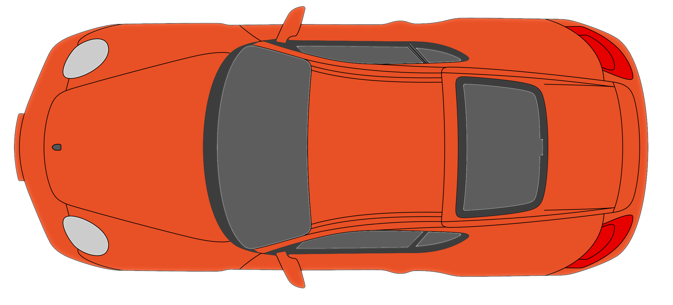 Porsche Cayman - plan view